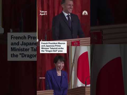 Japan PM and France President Share Dragon Ball Kamehameha Moment
