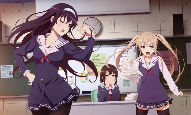 Saekano: How to Raise a Boring Girlfriend Amazon ve Crunchyroll'da Yayında