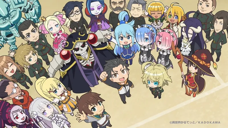 Isekai Quartet Crunchyroll'da İngilizce Dublaj ile Yayında